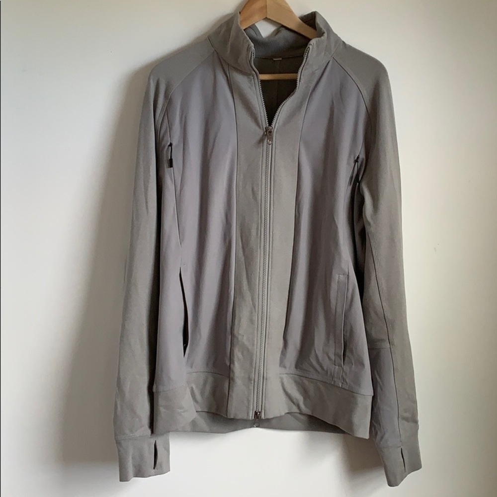 Gray Lululemon track jacket- barely worn!